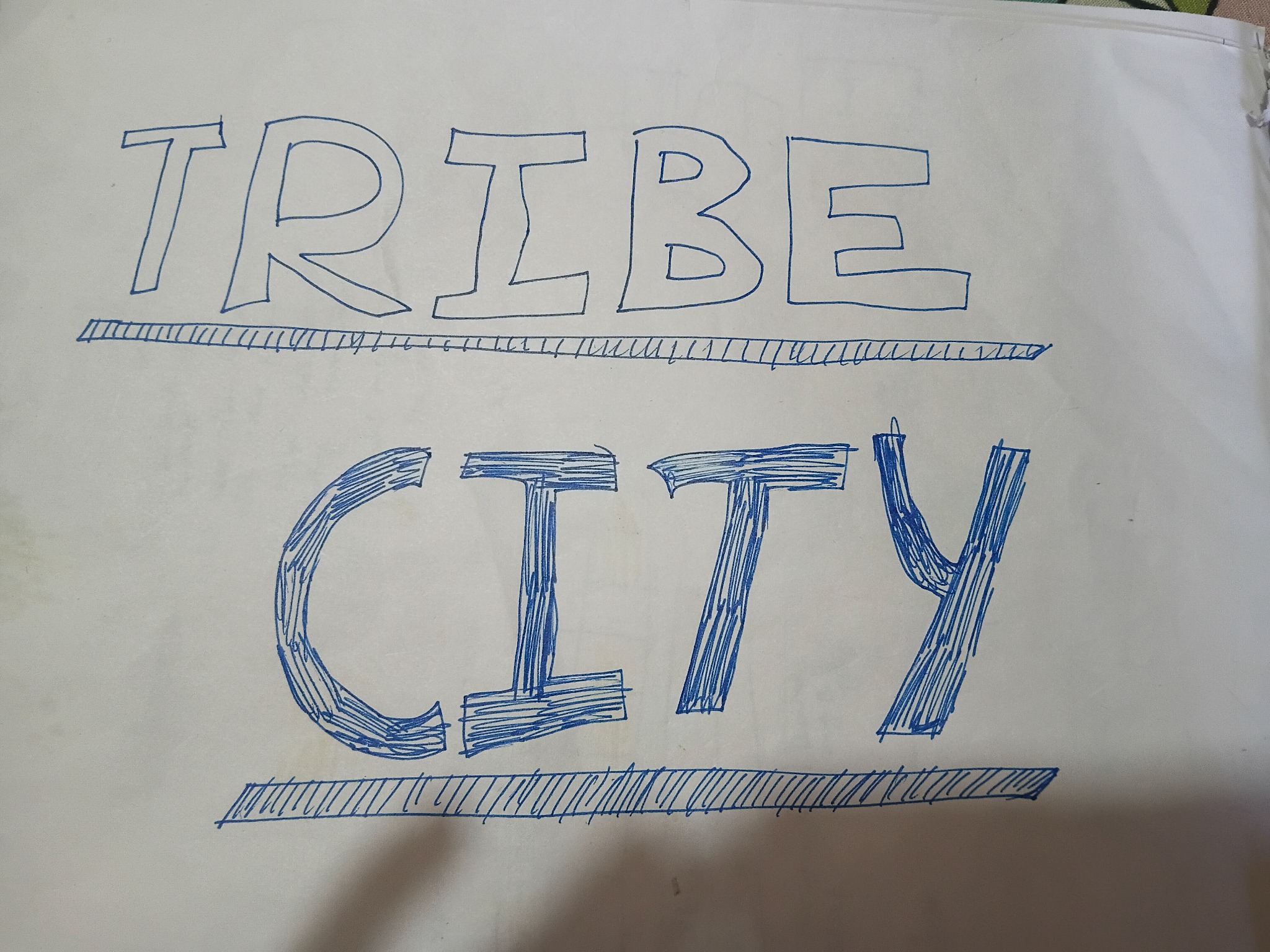 Original hand-drawn Tribe City sketch